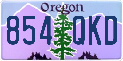 OR license plate 854QKD