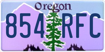 OR license plate 854RFC