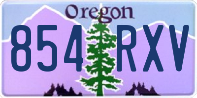 OR license plate 854RXV