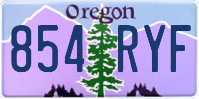 OR license plate 854RYF