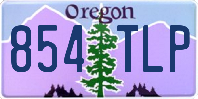 OR license plate 854TLP