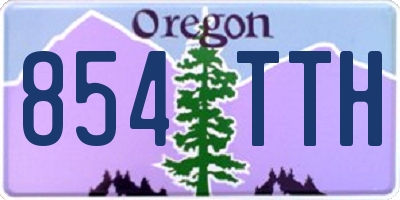 OR license plate 854TTH