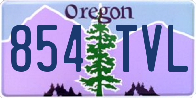 OR license plate 854TVL