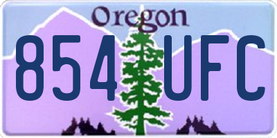 OR license plate 854UFC