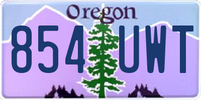 OR license plate 854UWT
