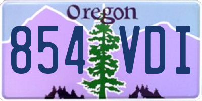 OR license plate 854VDI