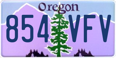 OR license plate 854VFV