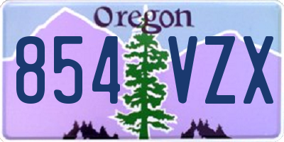OR license plate 854VZX
