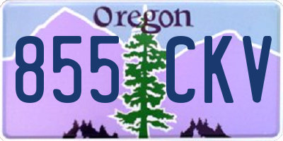 OR license plate 855CKV