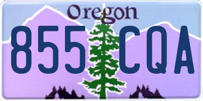 OR license plate 855CQA
