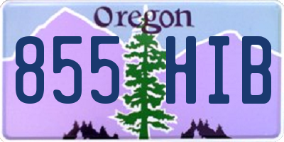 OR license plate 855HIB