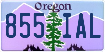 OR license plate 855IAL