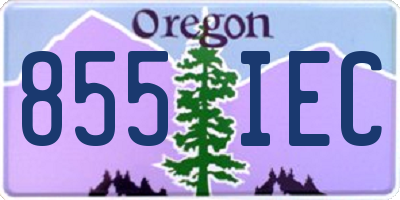 OR license plate 855IEC