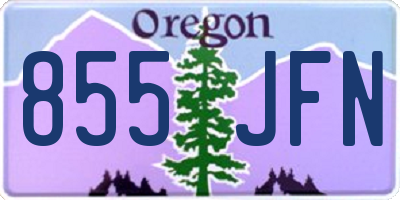 OR license plate 855JFN