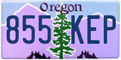 OR license plate 855KEP