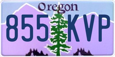 OR license plate 855KVP