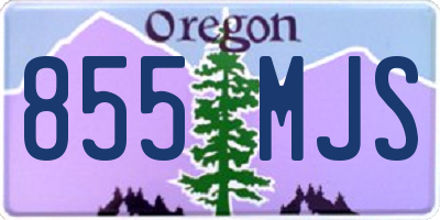 OR license plate 855MJS