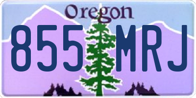 OR license plate 855MRJ