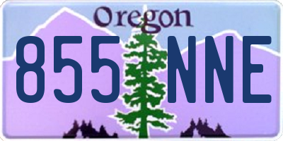 OR license plate 855NNE