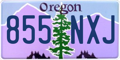 OR license plate 855NXJ