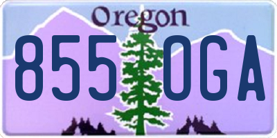 OR license plate 855OGA