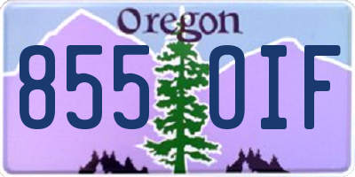 OR license plate 855OIF