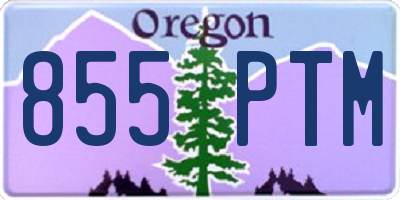 OR license plate 855PTM