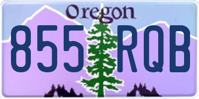 OR license plate 855RQB