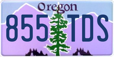 OR license plate 855TDS