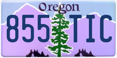 OR license plate 855TIC