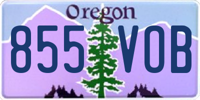 OR license plate 855VOB