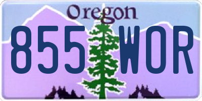 OR license plate 855WOR