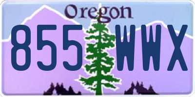 OR license plate 855WWX