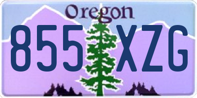 OR license plate 855XZG