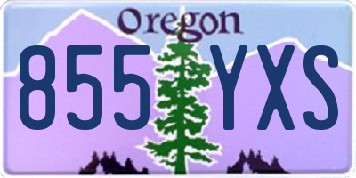 OR license plate 855YXS