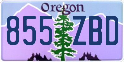 OR license plate 855ZBD