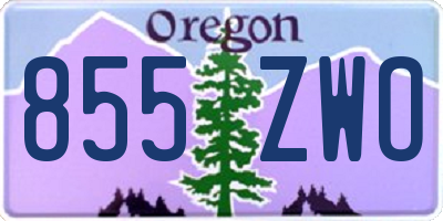 OR license plate 855ZWO