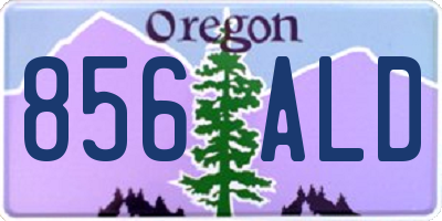 OR license plate 856ALD
