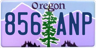 OR license plate 856ANP