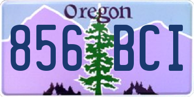 OR license plate 856BCI