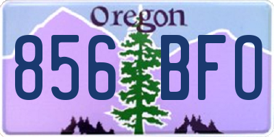 OR license plate 856BFO