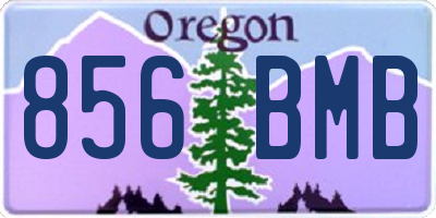 OR license plate 856BMB