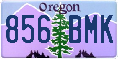 OR license plate 856BMK