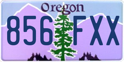 OR license plate 856FXX
