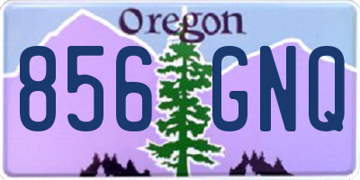 OR license plate 856GNQ