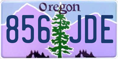 OR license plate 856JDE