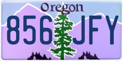 OR license plate 856JFY