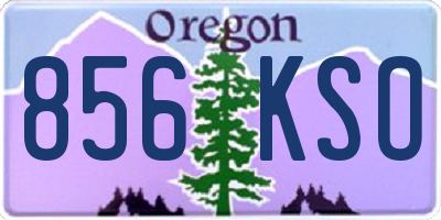 OR license plate 856KSO