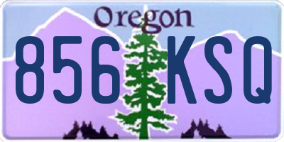 OR license plate 856KSQ