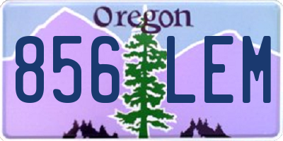 OR license plate 856LEM